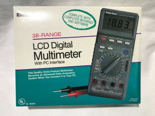 Radio Shack 22 - 168a Lcd Digital Multimeter With Pc Interface