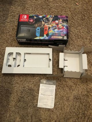 Empty Box & Inserts Only Rare Mario Kart 8 Deluxe Nintendo Switch Empty Box 