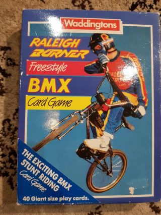 Vintage Rare 1985 Raleigh Burner Freestyle Bmx Card Game Collectable