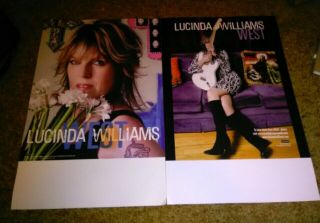 Set Of 2 Rare Lucinda Williams 11x17 Promo Posters West 2007 Lost Highway