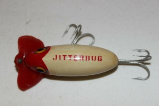 Vtg Ww2 Arbogast War Era Plastic Lip Jitterbug 2 1/2 " Fishing Lure Poor Lip