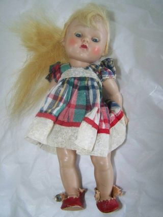 Vtg Vogue Ginny Doll Strung In 1952 Tiny Miss Series? Variation Outfit