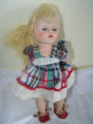VTG VOGUE GINNY DOLL STRUNG IN 1952 TINY MISS SERIES? VARIATION OUTFIT 3