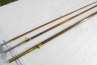 VINTAGE UNION HARDWARE COMPANY 3 PIECE HEX BAMBOO FLY ROD ORIG. 2