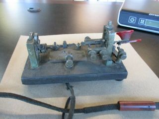 Antique Vintage Vibroplex Telegraph Signal Keyer Bug Morse Code -