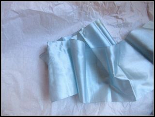 Most Exquisite Antique French Edwardian Delicate Paper Thin Silk Ribbon Ice Blue