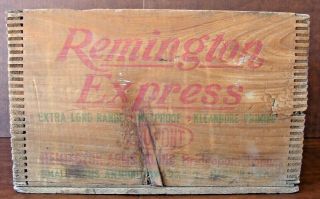 Antique Remington Express Wood Ammo Box