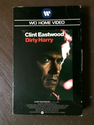 Dirty Harry Clint Eastwood Wci Tape Vhs Big Box Action Crime Rare Warner