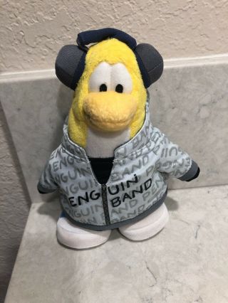 Disney Club Penguin Band Member Plush Stuffed Animal Penguin 7 " Rare A18