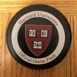 Harvard University Game Puck 2013 - 15 Rare Ivy League Ecac Collehe Hockey Ncaa