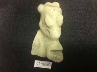 Gd - 11/30a Pre - Columbian Southern Arawak Carved Grenadaite Grotesque Head