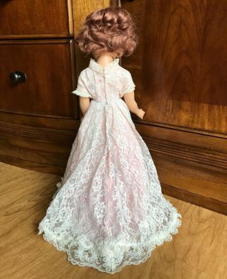 Vintage 1950s/1960s Unmarked Hard Plastic Doll 18”,  Beautifully Dressed 2