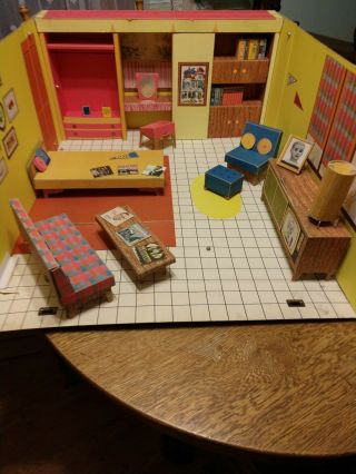 Vintage1962 Barbie Dream House With Furniture And Accessories
