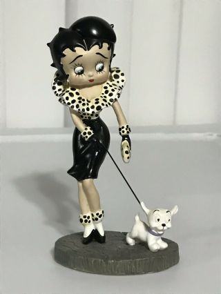 Westland Betty Boop With Pudgie Figurine Out For A Walk 1999 Item 6852 Rare