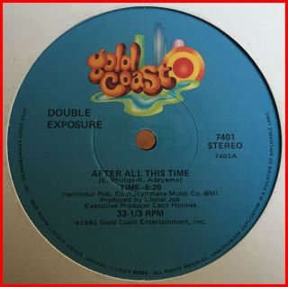 Disco Boogie 12 " Double Exposure - After All This Time Gold Coast - Rare 