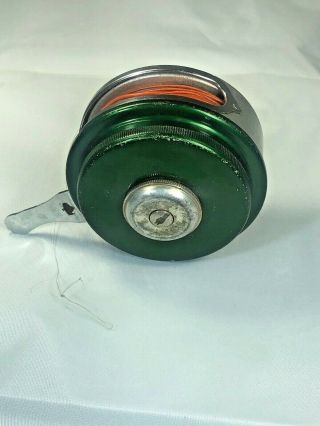 Vintage SHAKESPEARE Fly Reel AUTOMATIC No 1821 Model GD Antique w/ fishing line 3