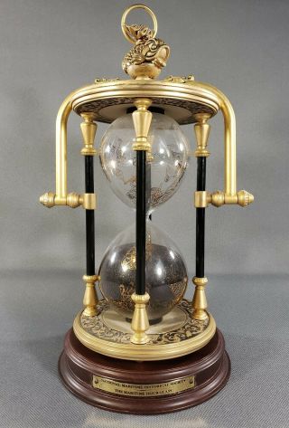 Rare Franklin National Maritime Historical Society Brass Hourglass