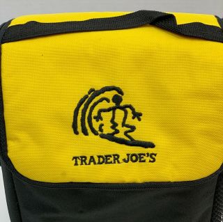 Rare Trader Joes Yellow And Black Lunch Bag Promotional Cooler Bag