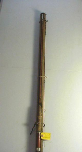 Abbey & Imbrie Nyc N.  Y.  Antique 8ft Bamboo Fly Fishing Rod With Wood Reel Seat