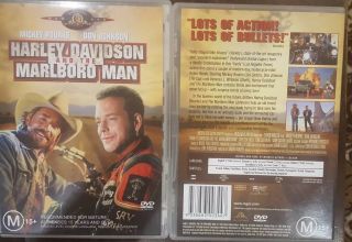 Harley Davidson And The Marlboro Man Rare Deleted Dvd Don Johnson,  Mickey Rourke