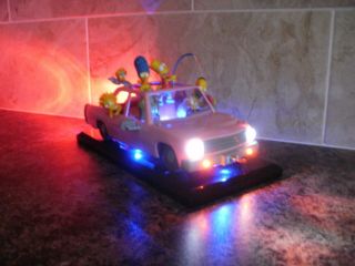 Rare Custom The Simpsons Car With Lights And Figures 1:15 Not 1:18 Car