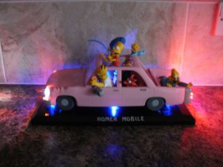 RARE CUSTOM THE SIMPSONS CAR WITH LIGHTS AND FIGURES 1:15 NOT 1:18 CAR 2