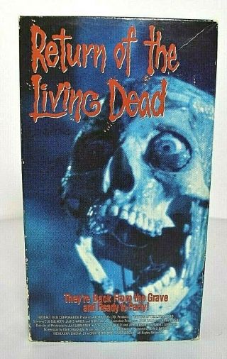 Return Of The Living Dead - Hemdale Home Video (vhs,  1991) Rare Cover