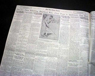 Rare BABE RUTH York Yankees St.  Petersburg Florida GOLF PHOTO 1929 Newspaper 3