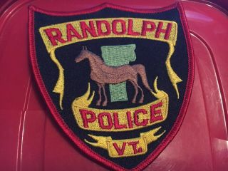 Rare Randolph Vermont Police Patch Only One On Ebay