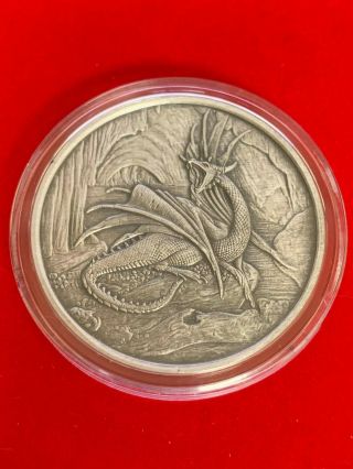 2016 Nordic Creatures Nidhoggr.  999 Antique Silver Proof Coin 27 Low Number
