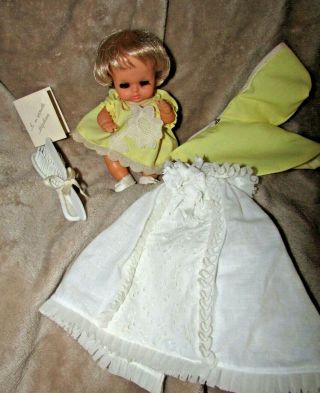 Darling Vintage French Vinyl Baby Doll With Clothes & Orig Card Les Creations Ga
