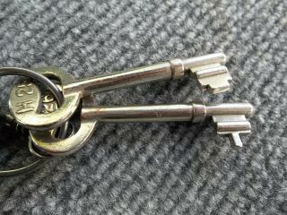 2 (two) Skeleton Keys Ilco Stamped Antique Vintage Lock Collector