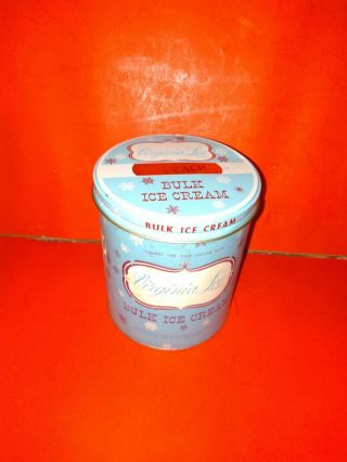 Very Rare Virginia Lee Bulk Ice Cream Cardboard 1/2 Gallon No.  5 Container
