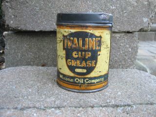 Rare Vintage Ivaline Cup Grease 1lb Can.  Winona Oil Company