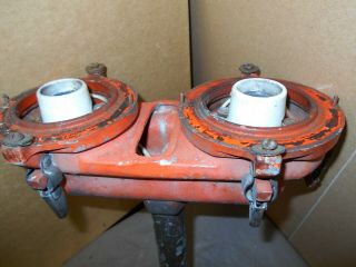 Antique / Vintage Industrial Light 2 Sockets Lamp Crouse - Hinds Quality