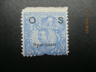 Nsw Stamps: Overprint Specimen - Rare - (e194)