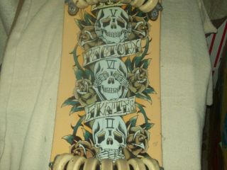 Rare Bomb Factory Skull Floboard V Vi Ii Long Beach Ca.  Downhill Skateboard