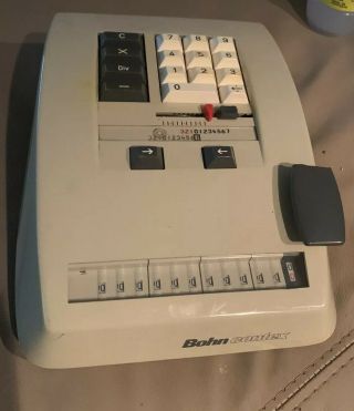 Rare Vintage Bohn Contex 10 Mechanical Calculator As - Is