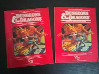 D&d Dungeons And Dragons Red Box Basic Rules Set 1 Books Tsr Rare Rpg