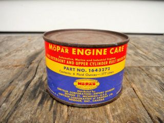 Vintage 6 Oz Mopar Upper Cylinder Lubricant Motor Oil Can Detroit Michigan Rare