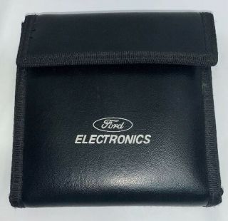 Rare Ford Electronics Black Cd Holder Carry Case Travel Storage Holds 10 Cds