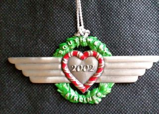 Southwest Airlines Swa Christmas Ornament 2002 Bright Star Designs Rare Find
