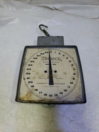 Vintage Hanson Hanging Dairy Scale Model 600 Made In The Usa Industrial