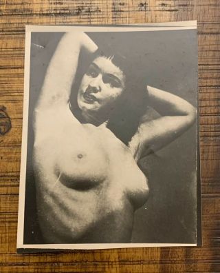 1950 Bettie Page Camera Club Photo 4”x3” Private Session Rare