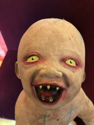 Rare Spirit Halloween 2014 Two Headed Zombie Baby Prop Life - Size Realistic 2