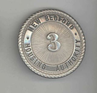 Rare Antique Obsolete Bedford Housing Authority Metal Badge Political Mass