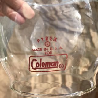 Vintage Coleman Lantern 200a Replacement Pyrex Glass Globe