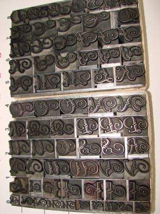 Letterpress Type - 48 pt.  and some 24 pt.  Ransom (Clearcut) Initials - Rare 3