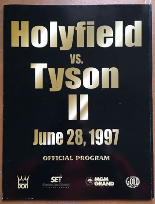 Vintage Rare Mike Tyson Vs Evander Holyfield Ii On Site Programme 1997