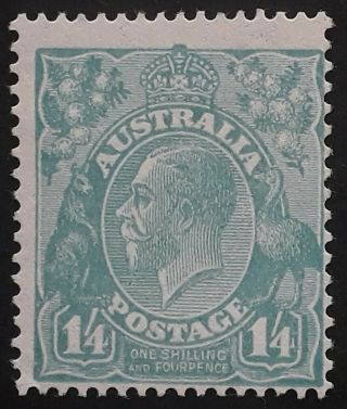 Rare 1933 - Australia 1/4 - Turquoise Blue Kgv Stamp Mccofa Wmk